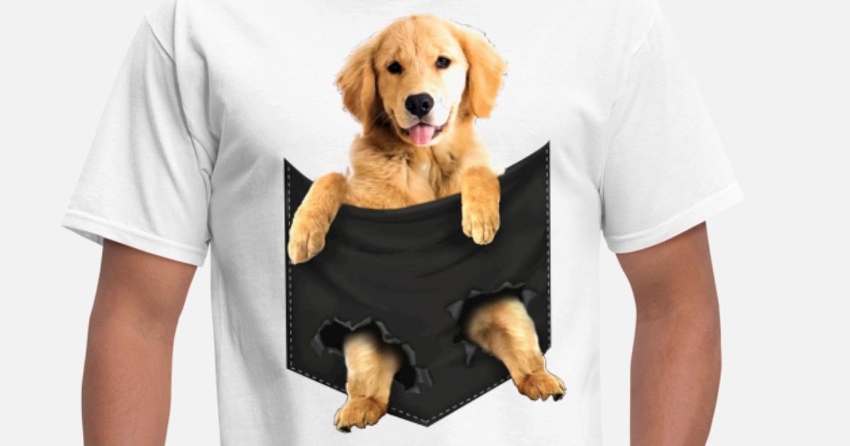 golden retriever pocket shirt